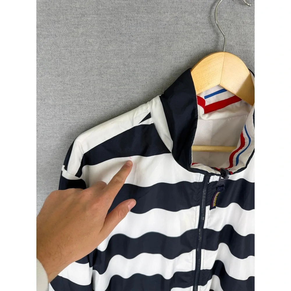Paul & Shark Yachting Reversible Bomber Jacket Navy White Striped Mens XL‎ Italy